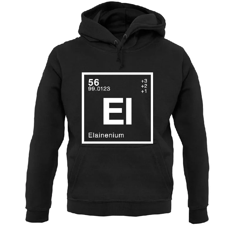 Elaine - Periodic Element Unisex Hoodie Hoodie with Toggle Buttons Decorative Unique