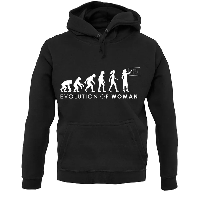 Evolution of Woman - Teacher Unisex Hoodie Hoodie with Patch Decorative Personalized