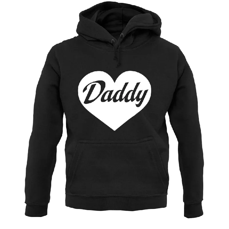 Heart Daddy Unisex Hoodie Hoodie with Side Slits Relaxed Casual