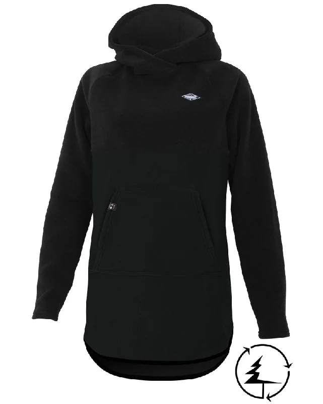 Hoodie Campfire en Laine Polaire Polartec® | Noir Hoodie with Hem Raw Edge Edgy Unfinished Hoodie Campfire en Laine Polaire Polartec® | Noir Hoodie with Hem Raw Edge Edgy Unfinished