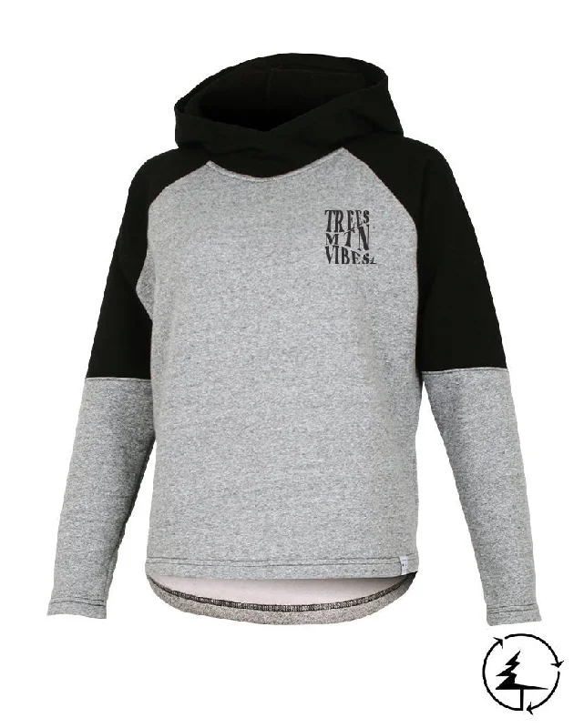 Hoodie Cooldown | Heather grey/ Noir | Femme Hoodie with Front Slit Layering Stylish