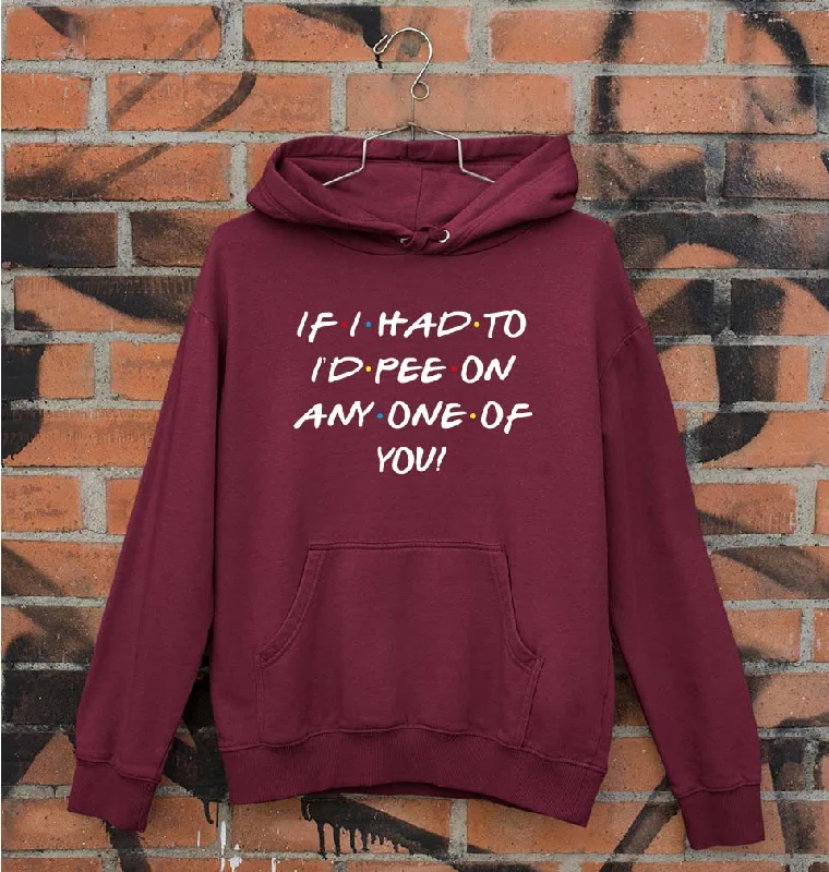 if i had to i'd pee on anyone of you Unisex Hoodie for Men/Women Hoodie with Mock Neck Collared Structured