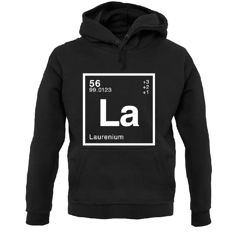 Lauren - Periodic Element Unisex Hoodie Hoodie with Monochrome Minimalist Simple