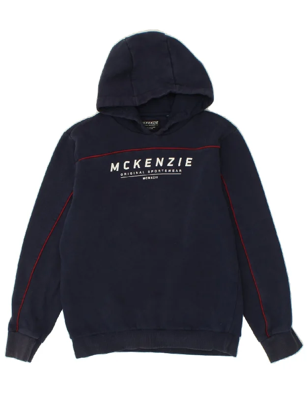 MCKENZIE Boys Graphic Hoodie Jumper 13-14 Years Navy Blue Hoodie with Contrast Stitching Detailed Premium MCKENZIE Boys Graphic Hoodie Jumper 13-14 Years Navy Blue Hoodie with Contrast Stitching Detailed Premium