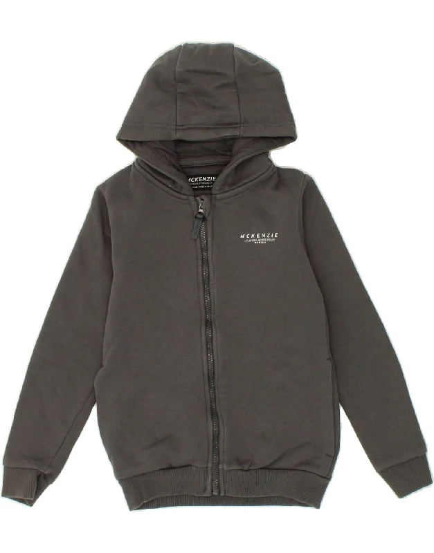 MCKENZIE Boys Zip Hoodie Sweater 10-11 Years Grey Cotton Hoodie with Double Zipper Versatile Adjustable MCKENZIE Boys Zip Hoodie Sweater 10-11 Years Grey Cotton Hoodie with Double Zipper Versatile Adjustable