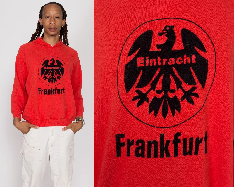 Medium 80s Eintracht Frankfurt Football Club Hoodie Hoodie with Reflective Safety Nightwear