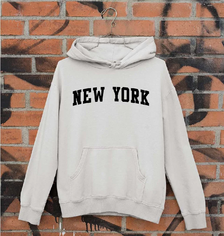 New York Unisex Hoodie for Men/Women Hoodie with Raw Hem Edgy Unfinished