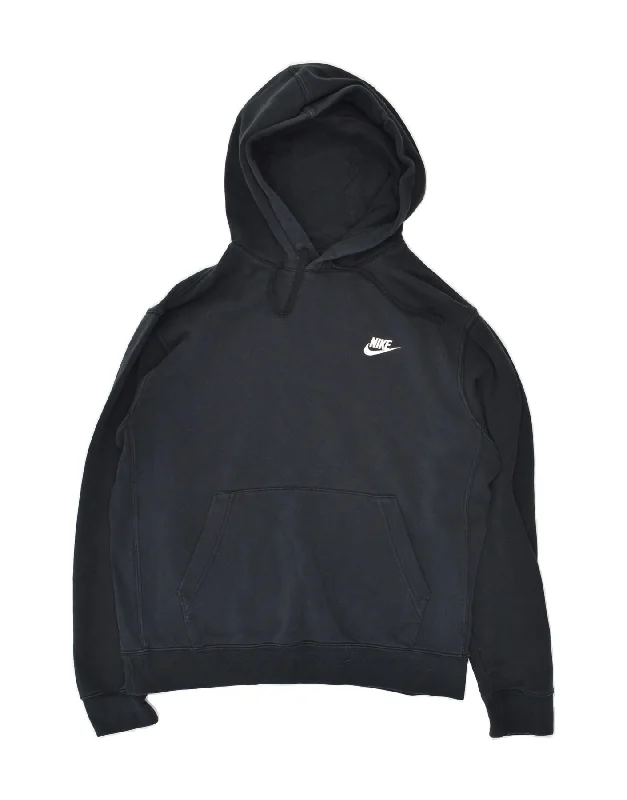 NIKE Mens Hoodie Jumper Medium Black Cotton Hoodie with Elastic Waist Stretchable Comfortable NIKE Mens Hoodie Jumper Medium Black Cotton Hoodie with Elastic Waist Stretchable Comfortable