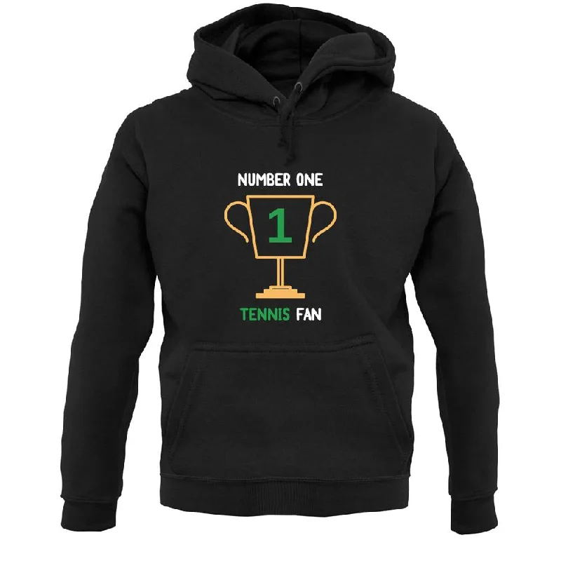 Number 1 Tennis Fan Unisex Hoodie Hoodie with Hem Contrast Bold Stylish