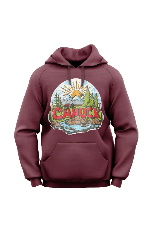 "Canuck" Lightweight Eco-Friendly Unisex Hoodie Hoodie with Drop Shoulder Relaxed Streetwear