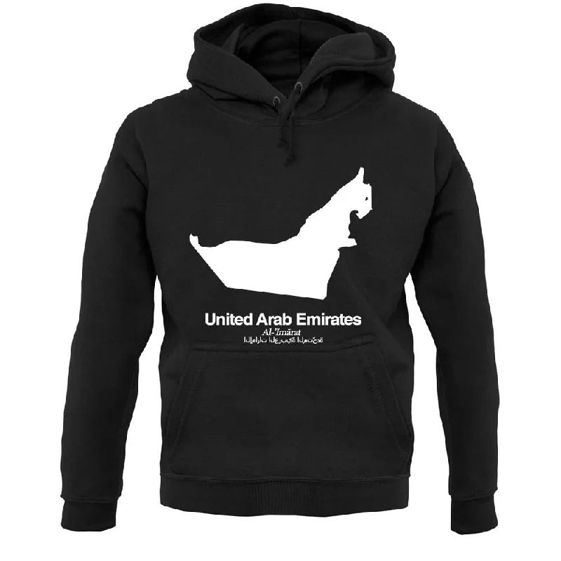 United Arab Emirates Silhouette Unisex Hoodie Hoodie with High Neck Warm Protective