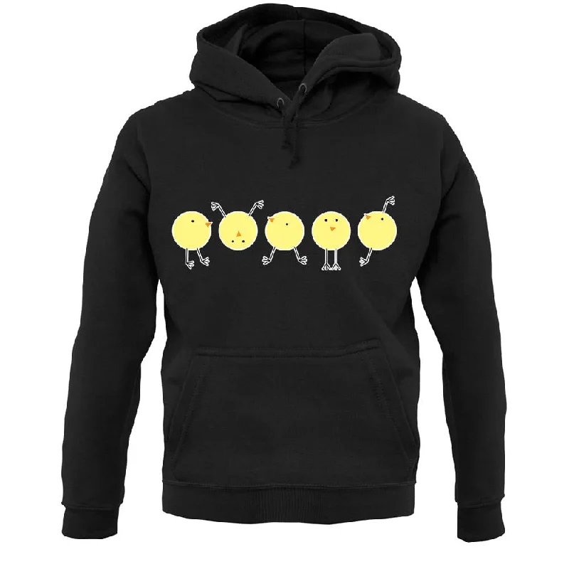 Yellow Chicks Unisex Hoodie Hoodie with Raw Hem Edgy Unfinished