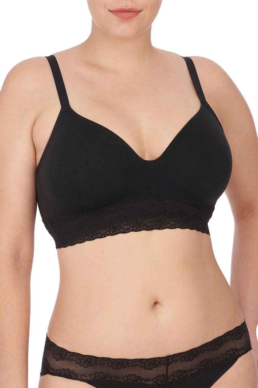 Bliss Perfection Contour Bra In Black - Natori Feminine Lace Bra