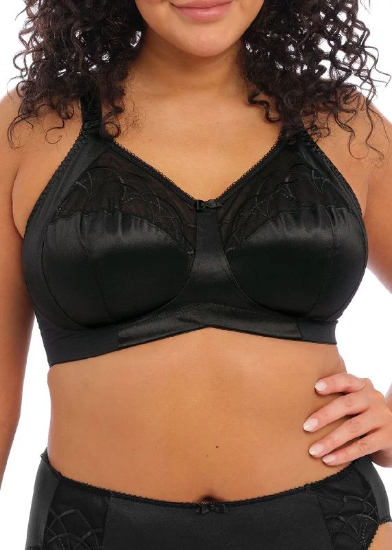 Cate Non-Wired Soft Cup Bra In Black - Elomi Classic Wire-Free Bra