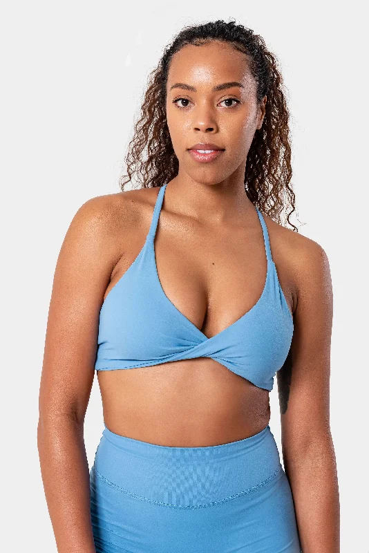 Emily Sports Bra - Parisian Blue Chic Lace Bralette