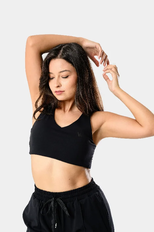 Eva Sports Bra - Black Stylish Lace Bralette