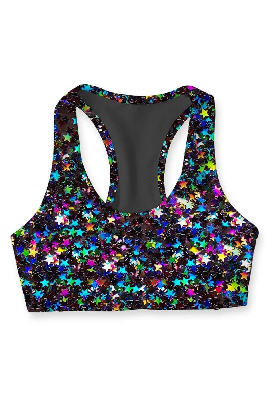 Fireworks Stella Colorful Seamless Racerback Sport Yoga Bra - Women Smooth Push-Up Bra