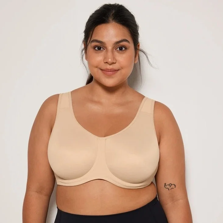 Keyla High Impact Double-layer Outer Underwire Sports Bra| C-G Cup| Black - Beige Contour Bra Style Keyla High Impact Double-layer Outer Underwire Sports Bra| C-G Cup| Black - Beige Contour Bra Style