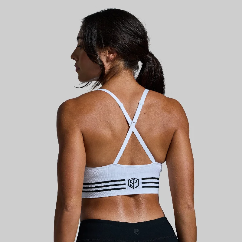 Level Up Sports Bra (White) Simple Wireless Bra