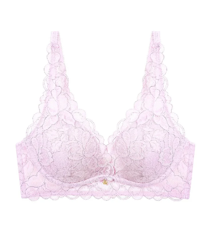 LUXE LACE NON-WIRED PUSH UP DEEP V BRA Full Support Bra