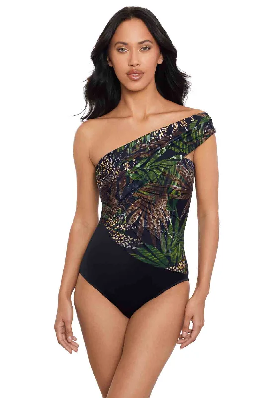 Nighthawk Goddess One Piece Swimsuit Push-Up Bikini Top