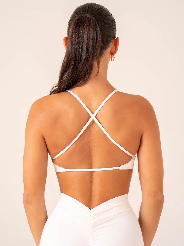 NKD Twist Sports Bra - Off White Push-Up Bralette Set