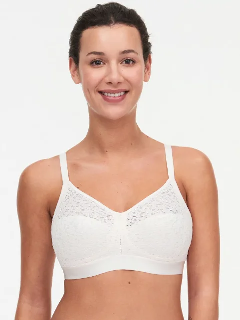 Norah Comfort Lace Wireless Bra In Talc - Chantelle Smooth Push-Up Bra