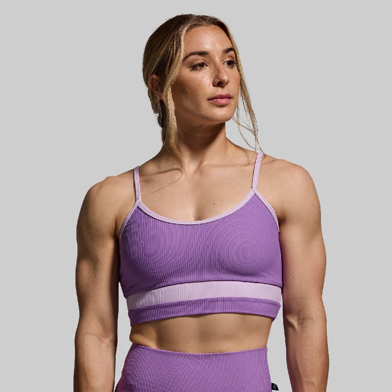 Out of Line Sports Bra (Grape Popsicle) Soft Cotton Bra