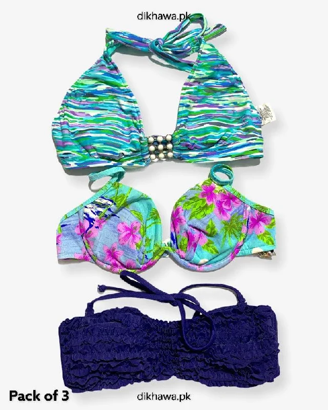 Pack Of 3 Stocklot Bikini Top Swimwear | Bikini Top Bundle | Imported Stock Branded Bikini Top Minimalist One-Piece Pack Of 3 Stocklot Bikini Top Swimwear | Bikini Top Bundle | Imported Stock Branded Bikini Top Minimalist One-Piece