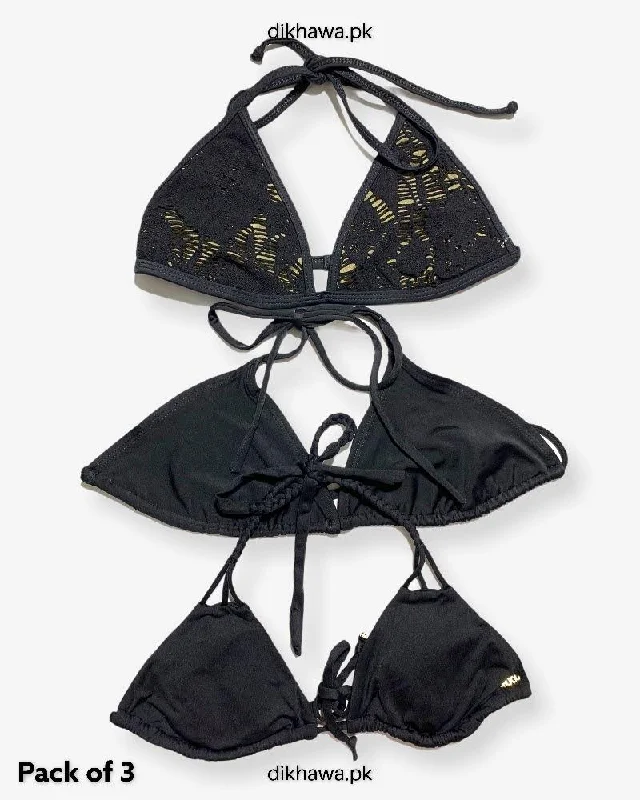 Pack Of 3 Stocklot Bikini Top Swimwear | Bikini Top Bundle | Imported Stock Branded Bikini Top Bold Swimsuit Design Pack Of 3 Stocklot Bikini Top Swimwear | Bikini Top Bundle | Imported Stock Branded Bikini Top Bold Swimsuit Design