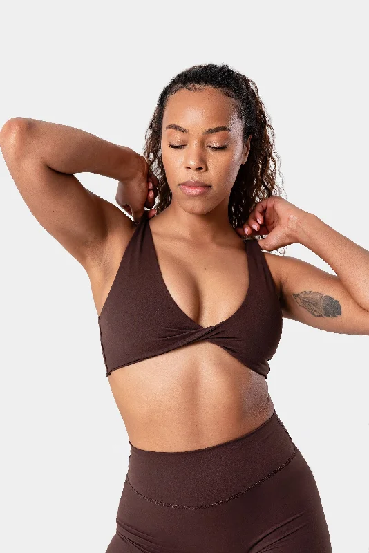 Selene Sports Bra - Java Brown Lightweight Cotton Bra