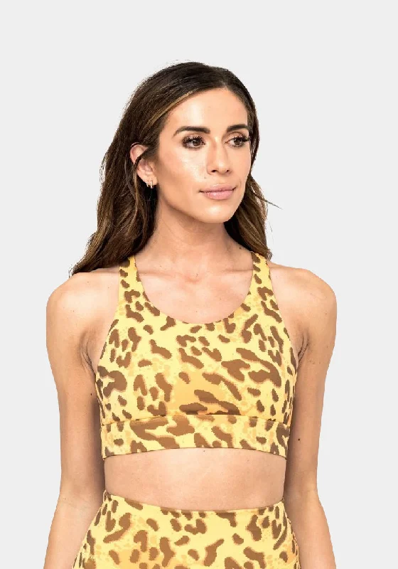 Serenity Sports Bra - Savana Print Comfortable Fit Bralette