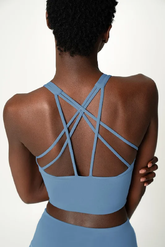 3 for $49! Sky Blue Kelly Multi-Strap Back Long Line Padded Sports Bra - Women Multi-Way Bra Design 3 for $49! Sky Blue Kelly Multi-Strap Back Long Line Padded Sports Bra - Women Multi-Way Bra Design