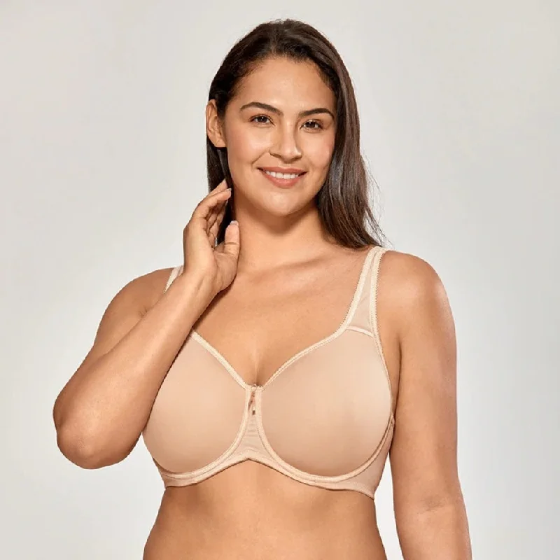 Soleil Seamless Underwire Minimizer Bra Minimalist Wireless Bra