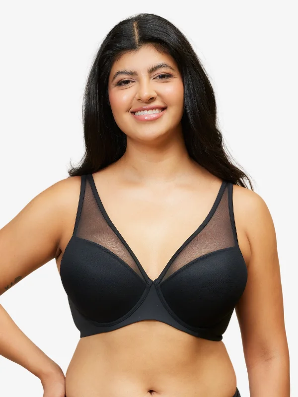 The Jolene - Perfect Plunge Underwire Bra Soft Support Bra