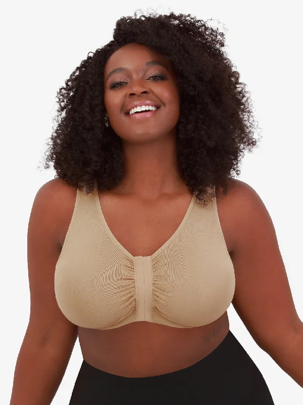 The Laurel - Seamless Comfort Front-Closure Bra Soft Cotton Bra