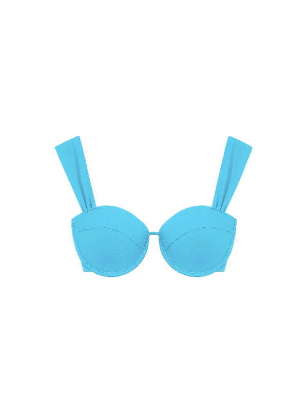 The Modern Bustier Bra - Aqua Adjustable Fit Bra