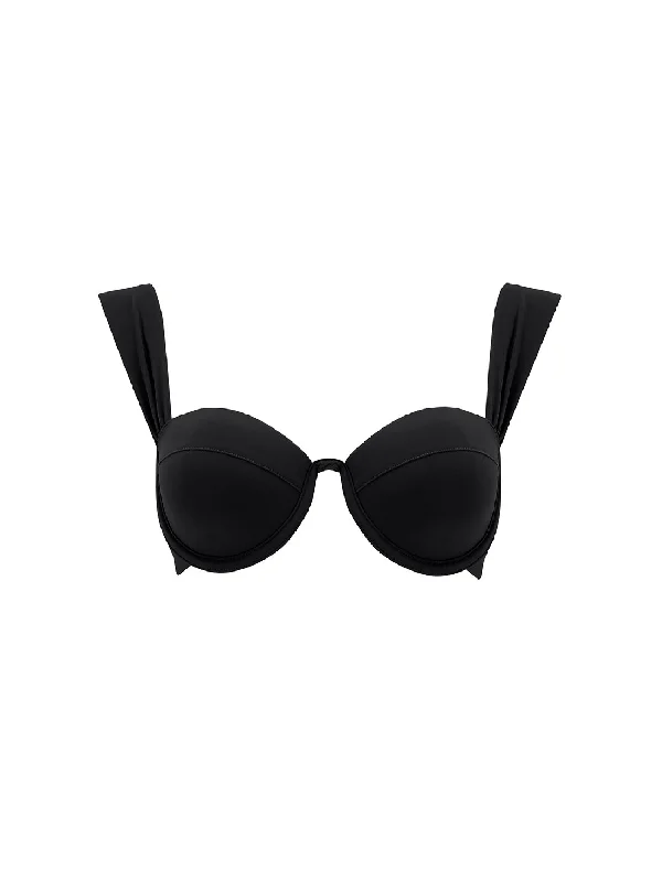 The Modern Bustier Bra - True Black Comfortable Active Bra