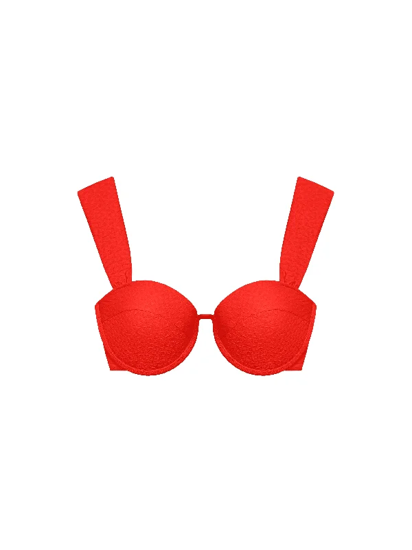 The Modern Bustier Bra - Grapefruit (Embossed) Stylish Strapless Bra