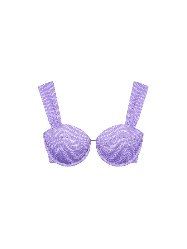 The Modern Bustier Bra - Violet (Microcheck) Sports Support Bra