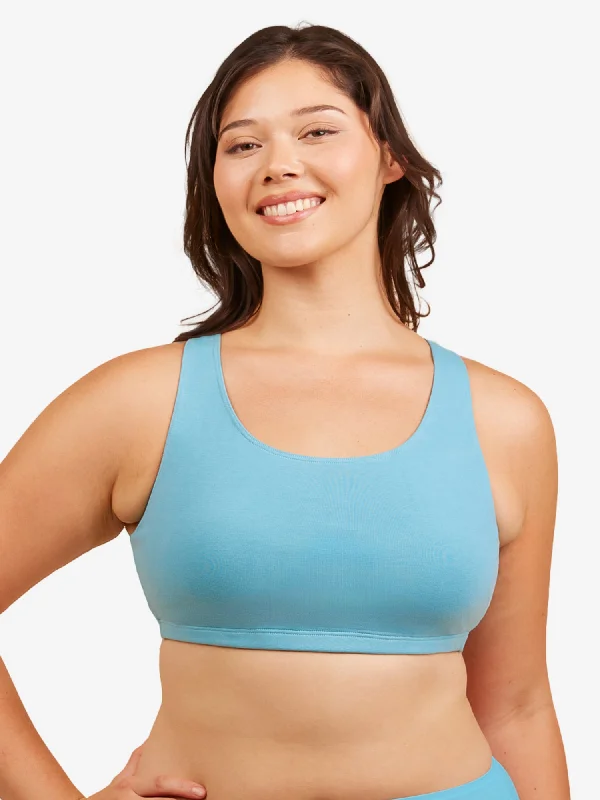 The Serena - Cotton Wirefree Sports Bra Comfortable Lace Bra