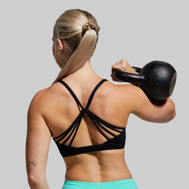 Vitality Sports Bra 2.0 (Black) Seamless Sports Bra