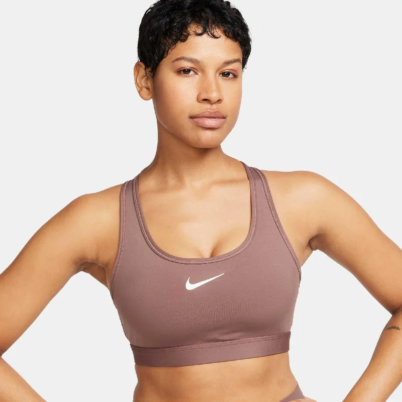 Women's Swoosh Medium Support Padded Sports Bra Wireless Push-Up Bra