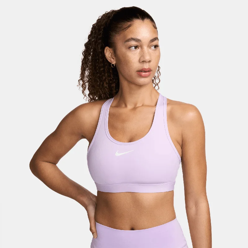 Women's Swoosh Medium Support Padded Sports Bra Stylish Strapless Bra