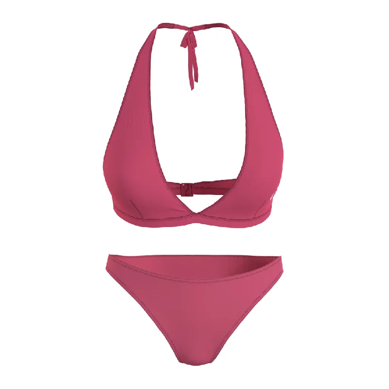 Calvin Klein Pinkish Halterneck Triangle Swim Retro-Inspired Bikini Set