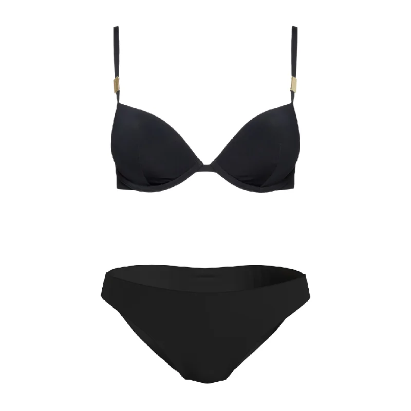 Calvin Klein Push up Swimwear Black Strap Bikini Set