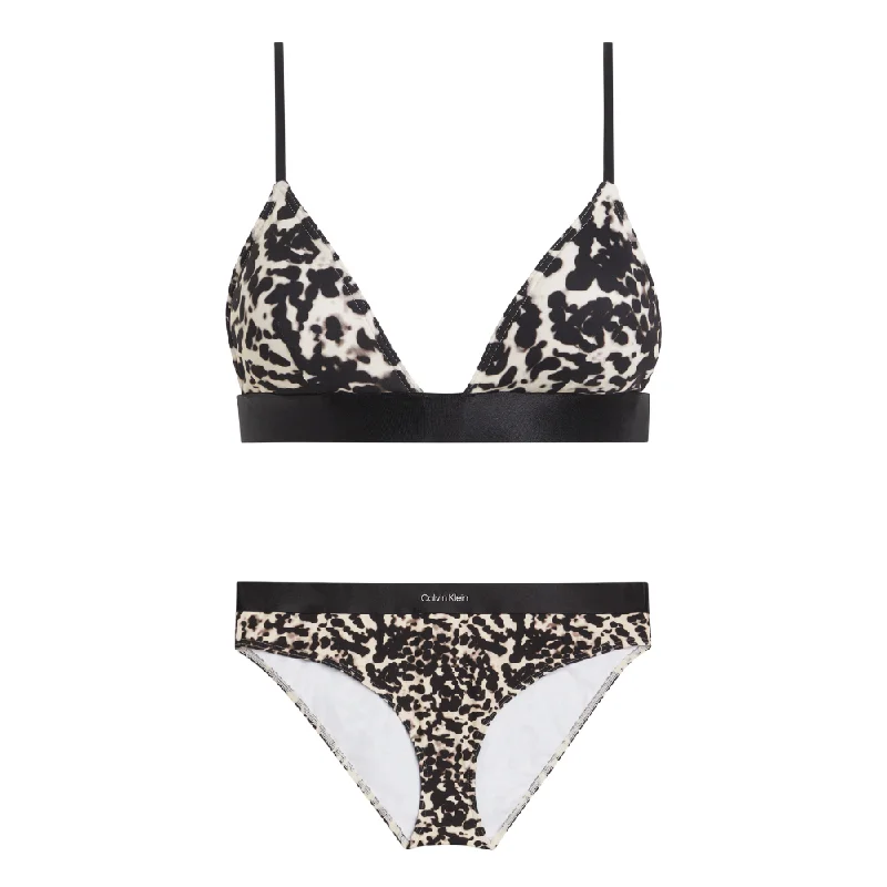 Calvin Klein Zebra Swimwear Push-Up Swimsuit Top