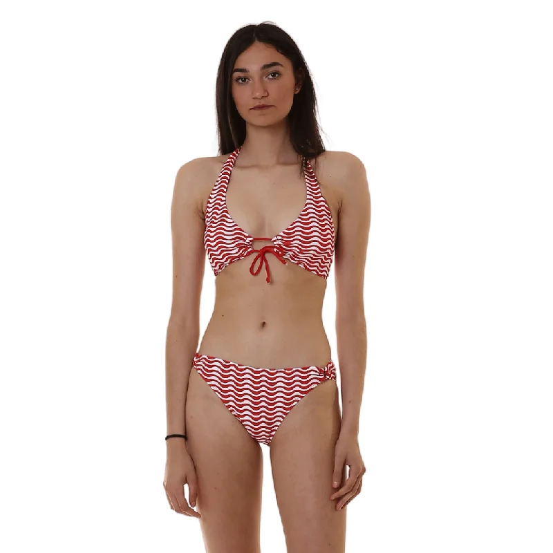 Cherry Beach Halter Swim Adjustable Bikini Bottoms