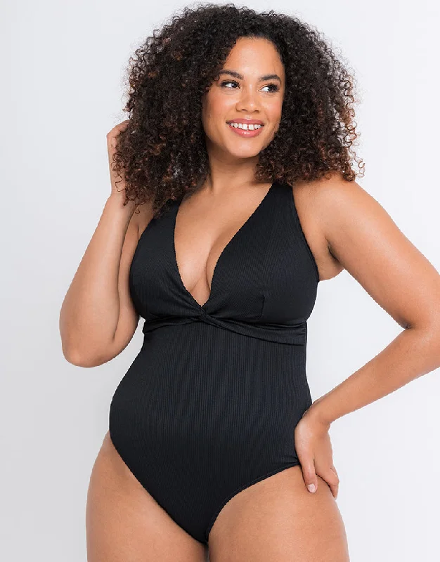 Curvy Kate Twist and Shout Non Wired Multiway Swimsuit Black Chic Bikini Set