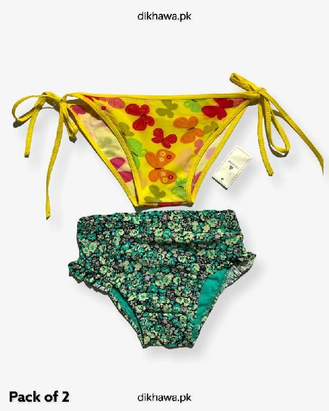 Pack of 3 Imported Stocklot Branded Jersey Panty Bikini Style Sexy Thong Panty Swimwear Panty Vintage Swimwear Look